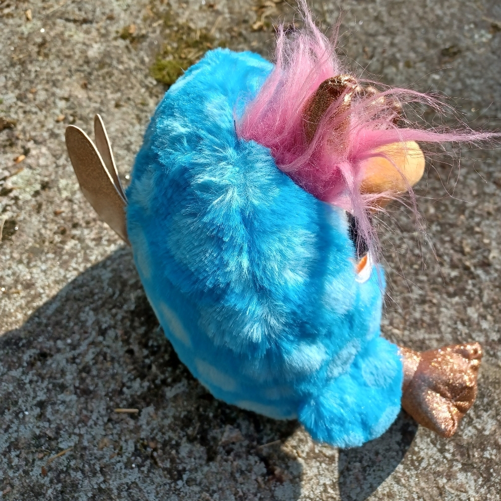 ✓Zuru Rainbowcorn Blue Parrot Unicorn Plush Pink Heart Stuff Toy Glitter Eyes - Picture 6 of 9